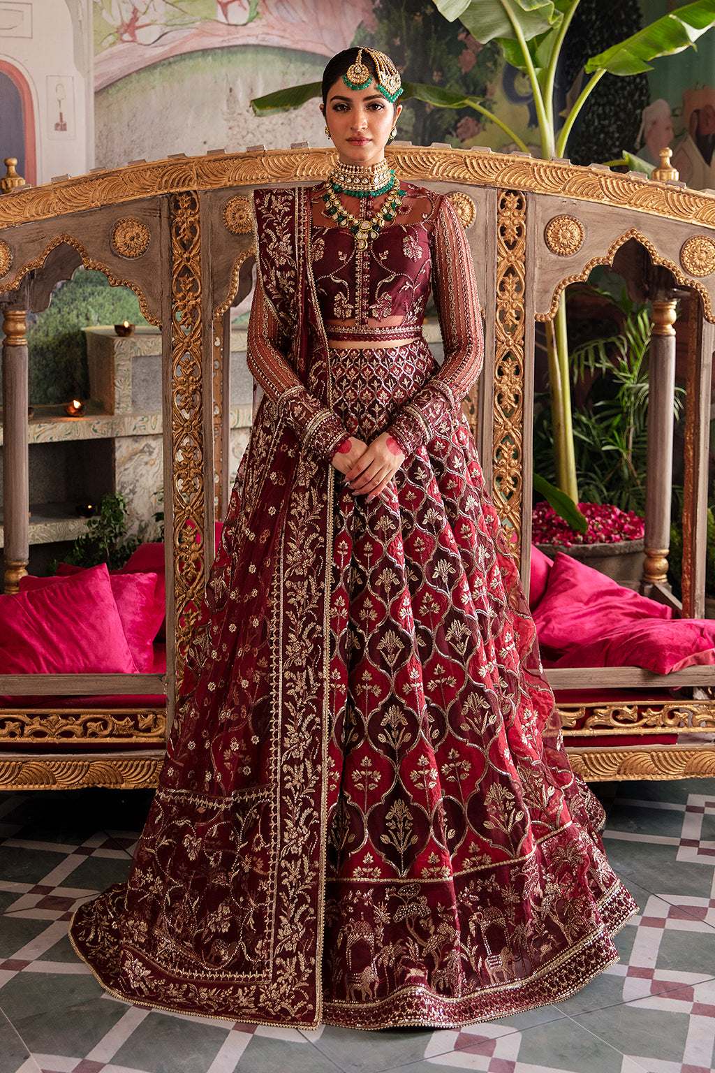 MAROON VELVET INDIA Wedding Pakistani Designer Bridal Lehenga Party Lehnga  Choli £93.85 - PicClick UK